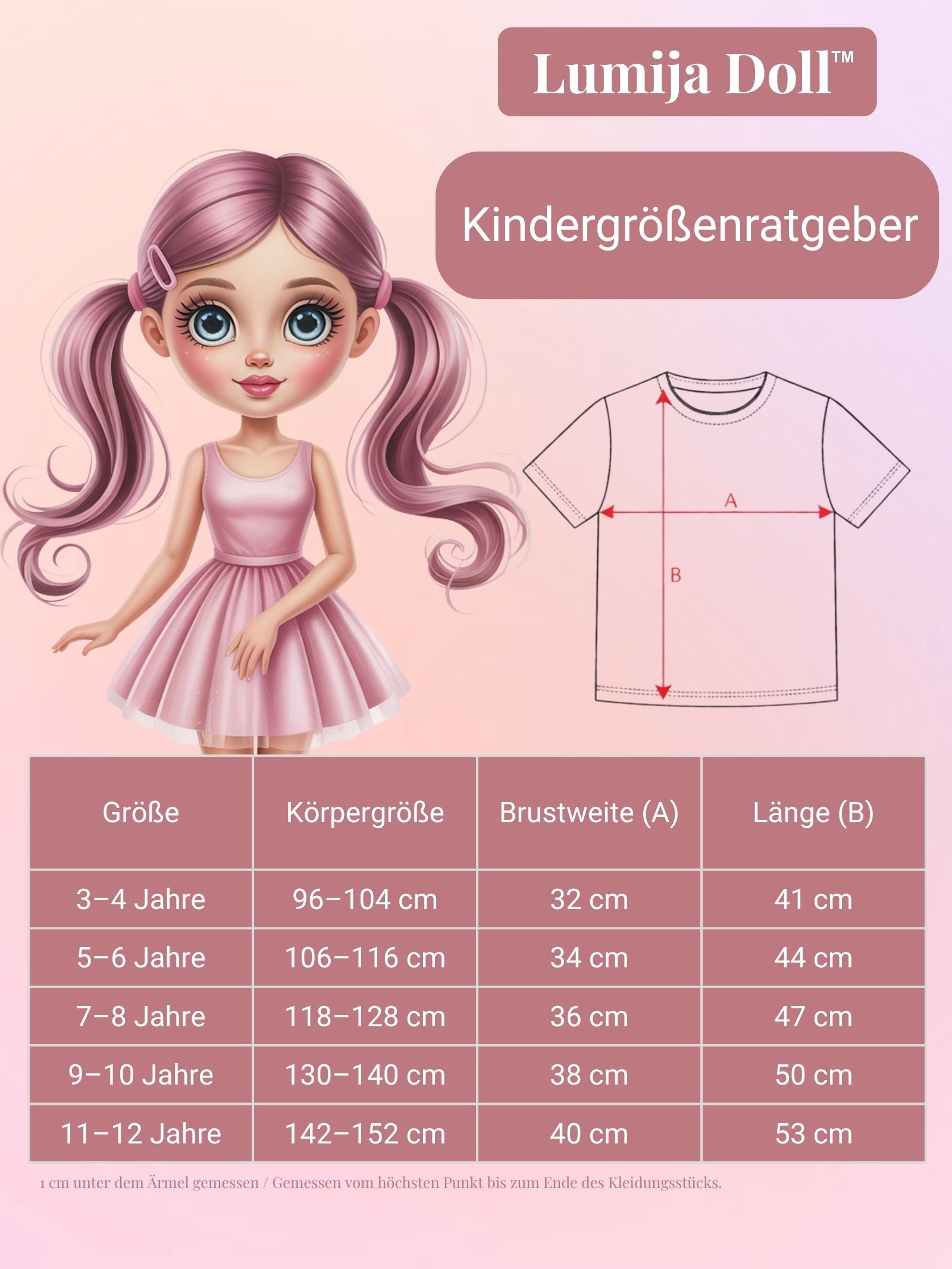 T2W - Bela majica s kratkimi rokavi za Lumija Doll