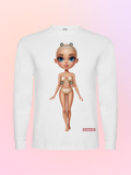 T1W - Bela majica z dolgimi rokavi za Lumija Doll