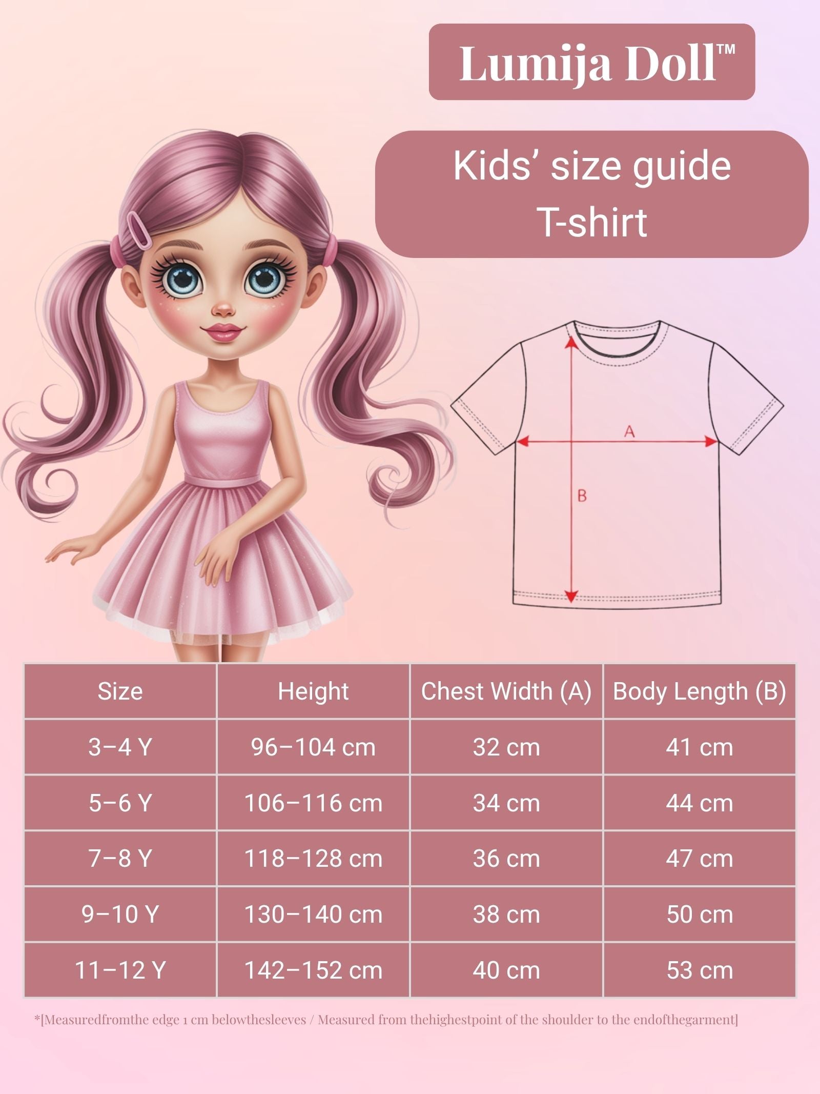 T2W - Bela majica s kratkimi rokavi za Lumija Doll
