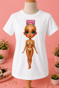 T2W - Bela majica s kratkimi rokavi za Lumija Doll