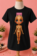 T2B - Črna majica s kratkimi rokavi za Lumija Doll